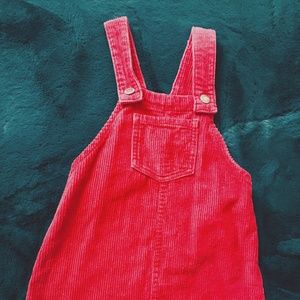 4T Bright maroon corduroy dress